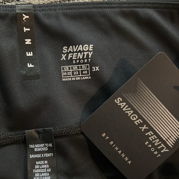 Savage X Fenty Main Player High Waisted Active Yoga Workout Black Legging 3X - Picture 15 of 16